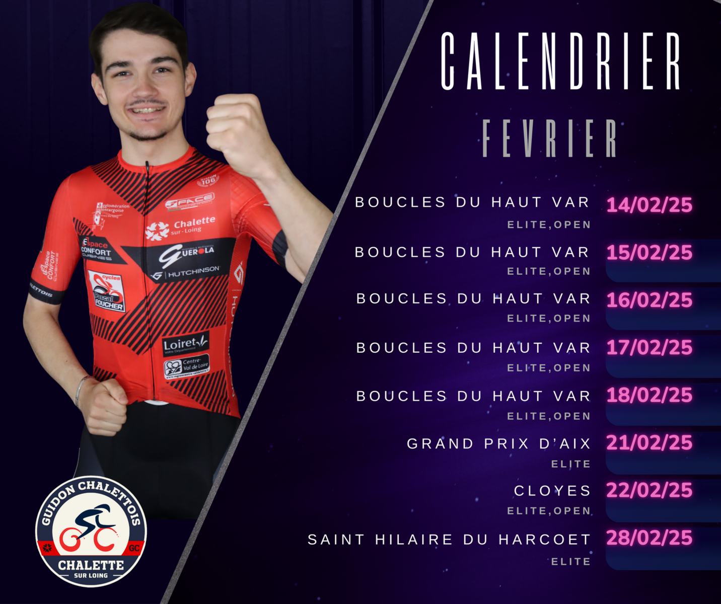 CALENDRIER N1 FEVRIER